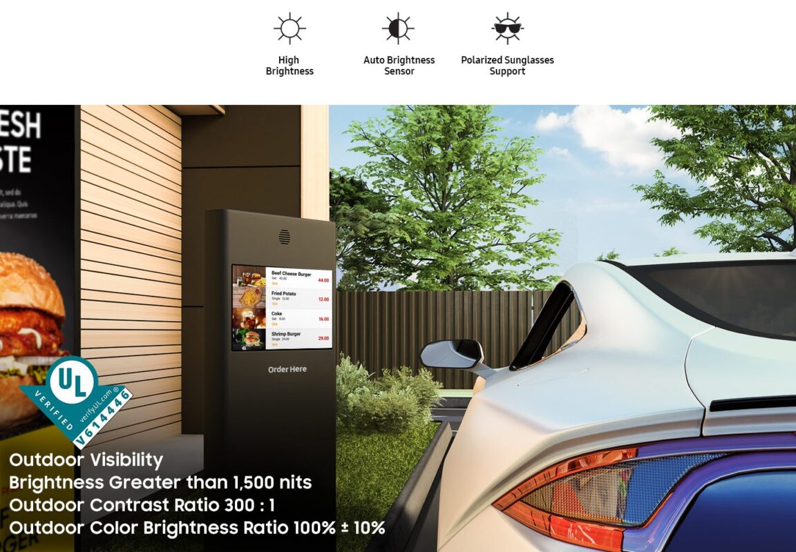 Samsung Oh24B 24 Inch High Brightness Commercial Lfd Outdoor Display