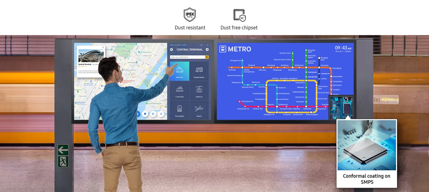 Samsung Qm55B-T 55 Inch Uhd Touch Display Ip5X