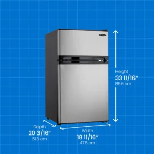 Danby Dcr031B1Bsldd Designer 3.1 Cu. Ft. 2-Door Compact Fridge