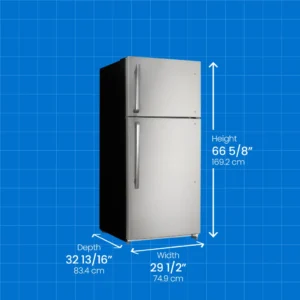Danby Dff180E2Ssdb 18 Cf 2-Door Auto-Defrost Refrigerator