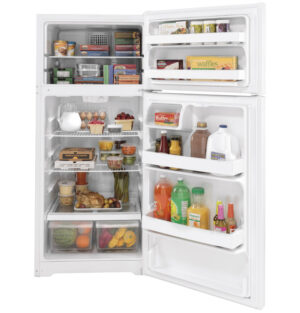Ge Gte17Dtnrww Top Freezer Refrigerator - White