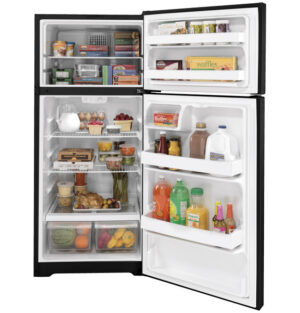 Ge Gte17Dtnrbb Top Freezer Refrigerator - Black