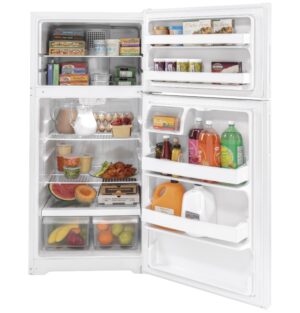 Ge Hps16Btnrww Top Freezer Refrigerator 15.6 Cu Ft White