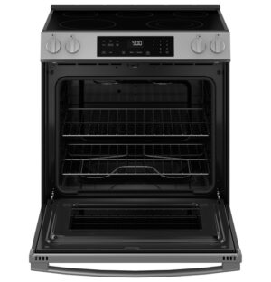 Ge Grs500Pvss 30 Inch Slide-In Electric Range With Power Boil