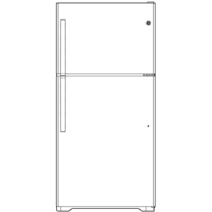 Ge Gte17Dtnrbb Top Freezer Refrigerator - Black
