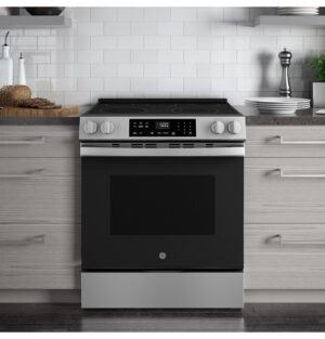 Ge Grs500Pvss 30 Inch Slide-In Electric Range With Power Boil