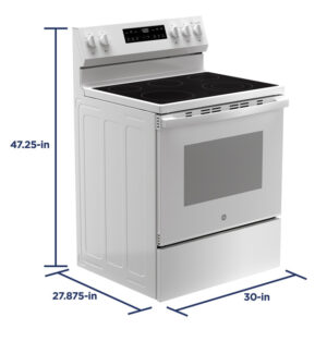 Ge Grf500Pvww 30&Quot; Free-Standing Electric Range White