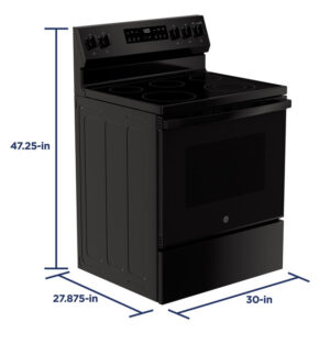 Ge Grf500Pvbb 30&Quot; Free-Standing Electric Range Black