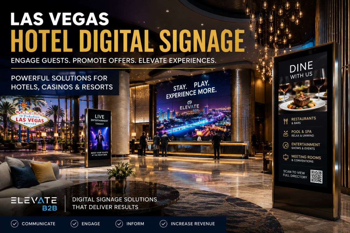 Las Vegas Hotel Digital Signage: Powerful Guest Solutions Las Vegas Hotel Digital Signage