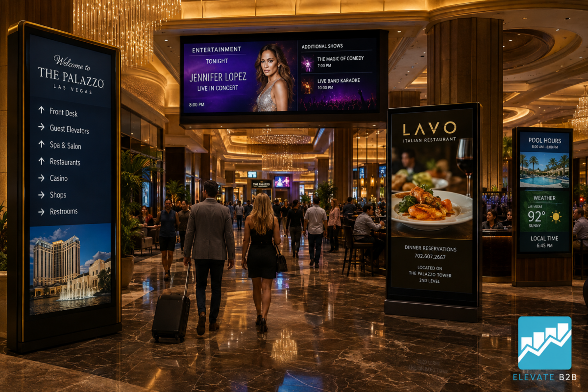 Las Vegas Hotel Digital Signage: Powerful Guest Solutions Las Vegas Hotel Digital Signage: Powerful Guest Solutions