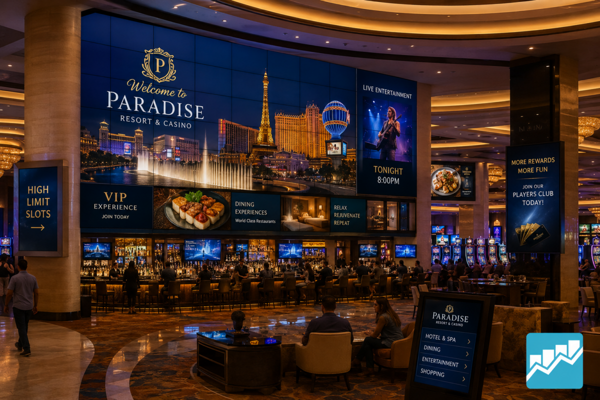 Las Vegas Hotel Digital Signage: Powerful Guest Solutions Las Vegas Hotel Digital Signage: Powerful Guest Solutions