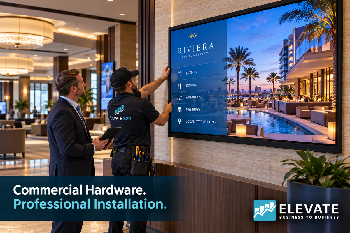 Best Digital Signage Solution For Hotels | Elevate B2B