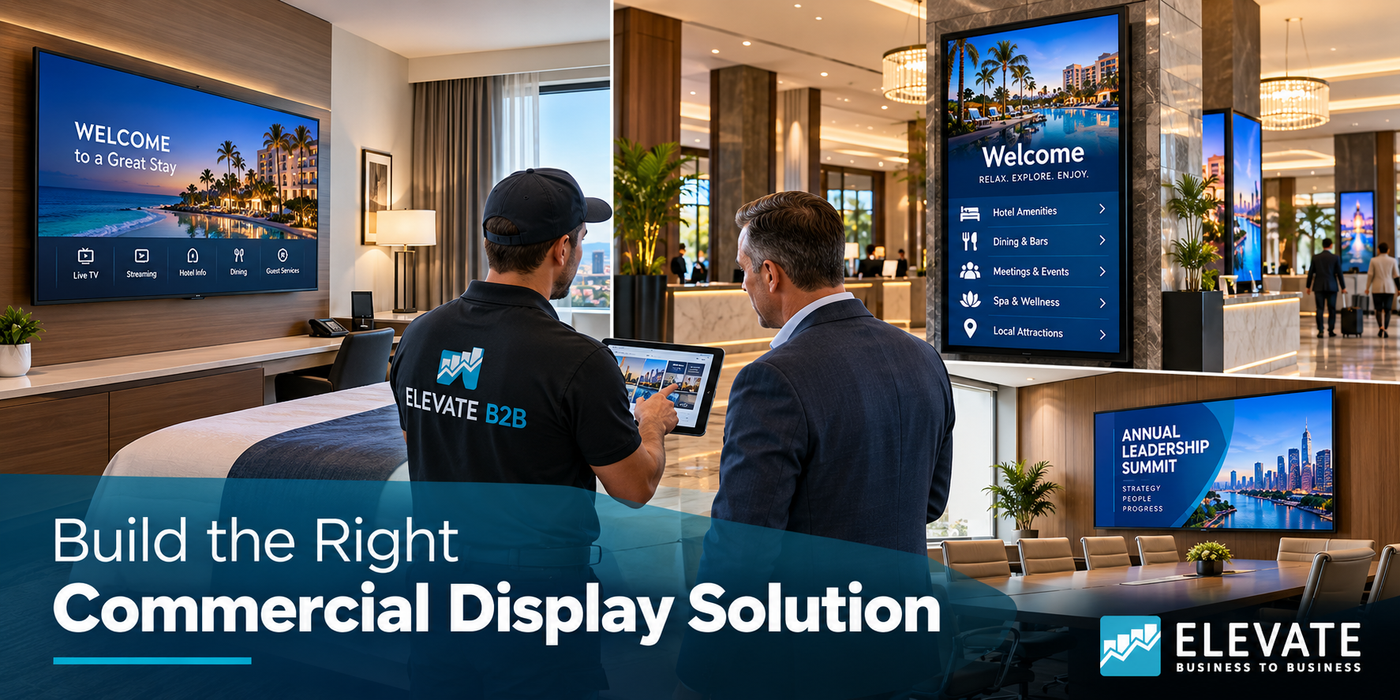 Digital Signage and a Commercial TV: Key Differences for Hotels and Businesses Digital Signage And A Commercial Tv: Key Differences For Hotels And Businesses