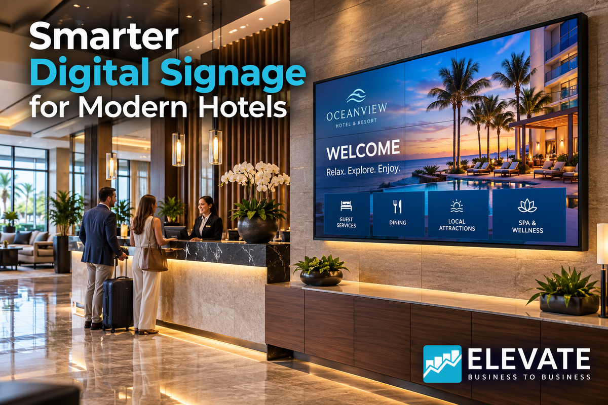 Best Digital Signage Solution For Hotels | Elevate B2B